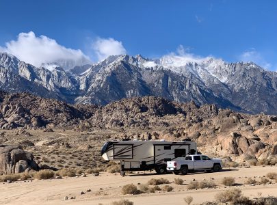 RV boondocking in the Alabama Hills