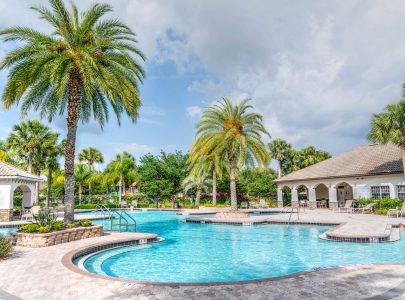 Swimming pool with clubhouse