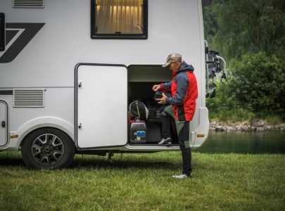 Man checking his RV Basement Storage