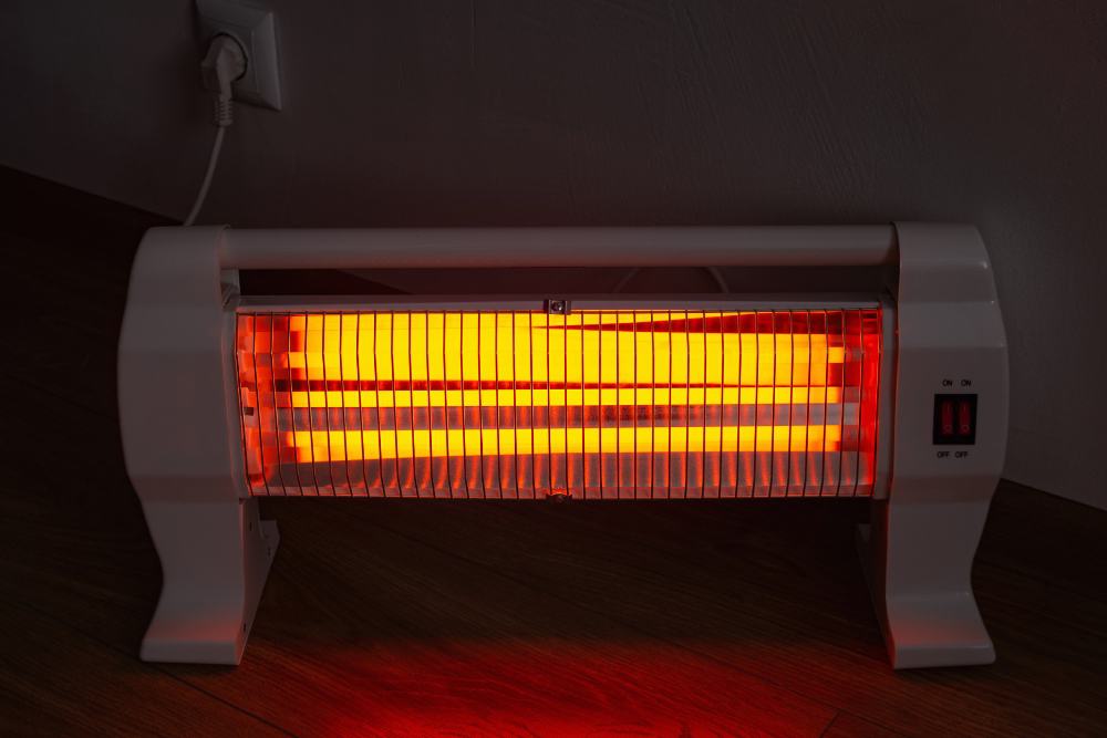 Space Electric heater; don't keep it in the RV basement.