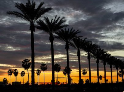 Anaheim RV Park reviews include stunning Anaheim sunsets.